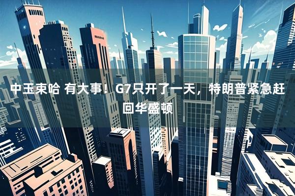 中玉束哈 有大事！G7只开了一天，特朗普紧急赶回华盛顿