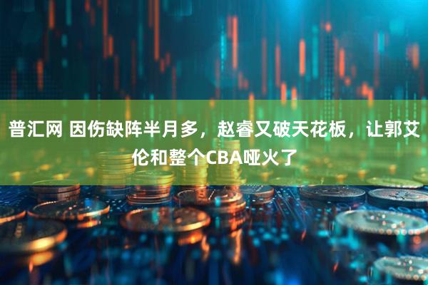 普汇网 因伤缺阵半月多，赵睿又破天花板，让郭艾伦和整个CBA哑火了