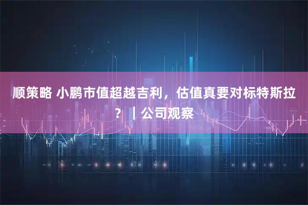 顺策略 小鹏市值超越吉利，估值真要对标特斯拉？｜公司观察