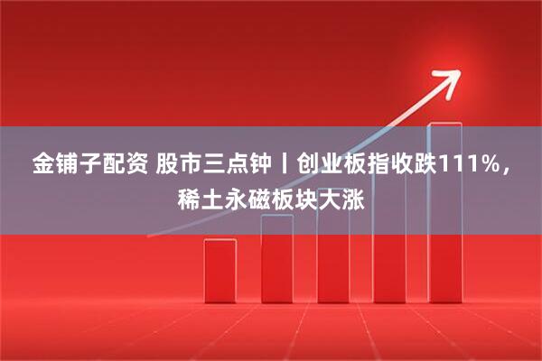 金铺子配资 股市三点钟丨创业板指收跌111%，稀土永磁板块大涨